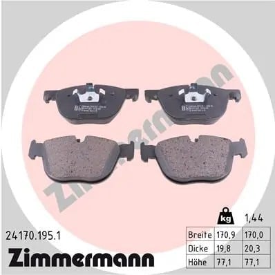 ZIMMERMANN 24170 195 1 Fren Balatası 34112413038 uygun fiyat hızlı kargo