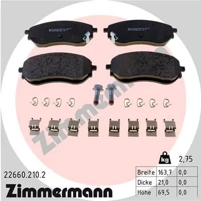 ZIMMERMANN 226602102 Fren Balatası 4704205300 uygun fiyat hızlı kargo