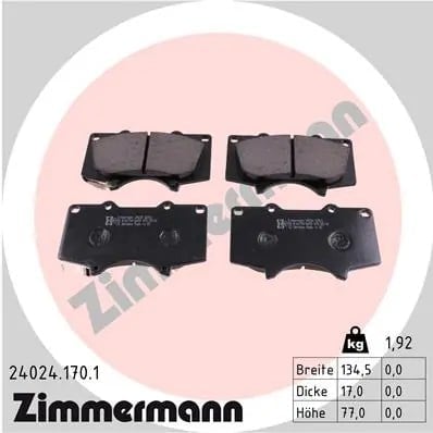 ZIMMERMANN 24024 170 1 Fren Balatası 04465 0K090 uygun fiyat hızlı kargo