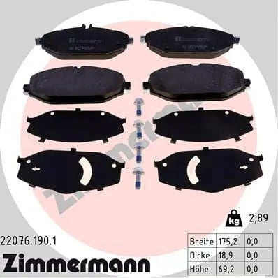 ZIMMERMANN 22076 190 1 Fren Balatası 0004209103 uygun fiyat hızlı kargo