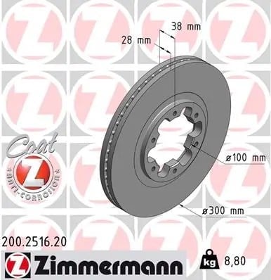 ZIMMERMANN 200 2516 20 Fren Diski 40206 1W600 uygun fiyat hızlı kargo