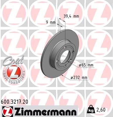 ZIMMERMANN 600321720 Fren Diski 6N0615601A uygun fiyat hızlı kargo
