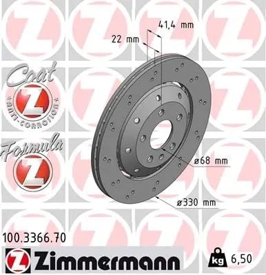 ZIMMERMANN 100 3366 70 Fren Diski 8T0615601 uygun fiyat hızlı kargo