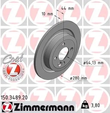 ZIMMERMANN 150 3489 20 Fren Diski 34216784389 uygun fiyat hızlı kargo