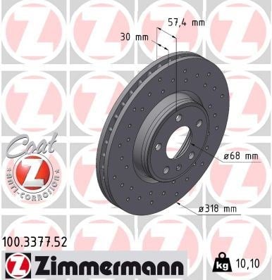 ZIMMERMANN 100 3377 52 Fren Diski 80A615301E uygun fiyat hızlı kargo