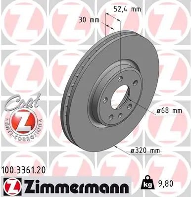 ZIMMERMANN 100336120 Fren Diski 8R0615301 uygun fiyat hızlı kargo