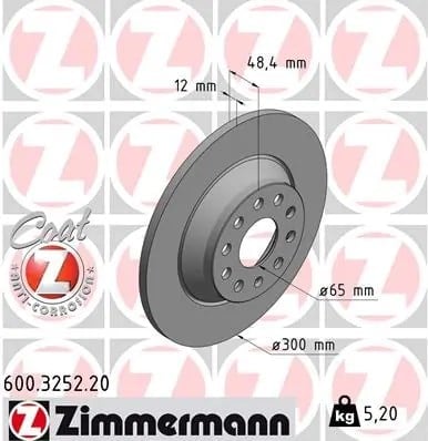 ZIMMERMANN 600325220 Fren Diski 3Q0615601 uygun fiyat hızlı kargo