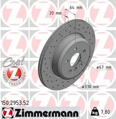 ZIMMERMANN 150 2953 52 Fren Diski 34206883980 uygun fiyat hızlı kargo