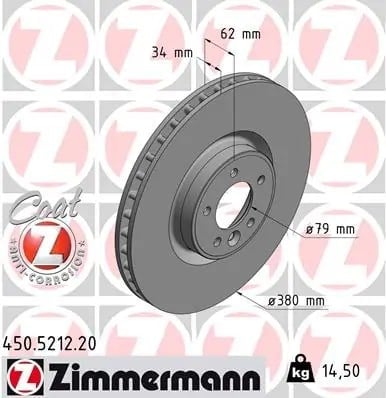 ZIMMERMANN 450521220 Fren Diski LR016176 uygun fiyat hızlı kargo