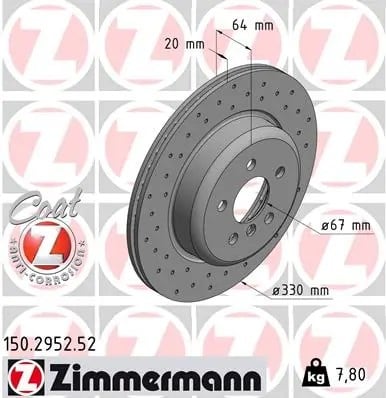 ZIMMERMANN 150 2952 52 Fren Diski 34206883979 uygun fiyat hızlı kargo