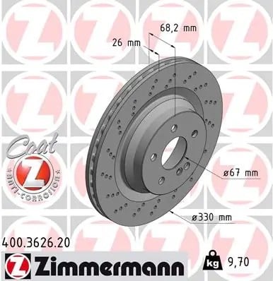 ZIMMERMANN 400 3626 20 Fren Diski 2114231012 uygun fiyat hızlı kargo