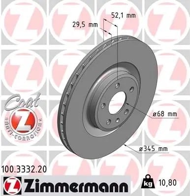ZIMMERMANN 100 3332 20 Fren Diski 8K0615301K uygun fiyat hızlı kargo