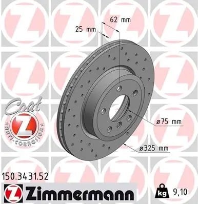 ZIMMERMANN 150 3431 52 Fren Diski 34113400151 uygun fiyat hızlı kargo
