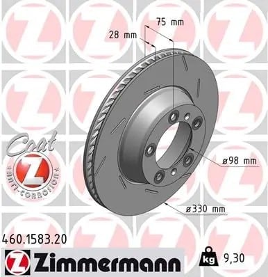 ZIMMERMANN 460 1583 20 Fren Diski 298615602A uygun fiyat hızlı kargo