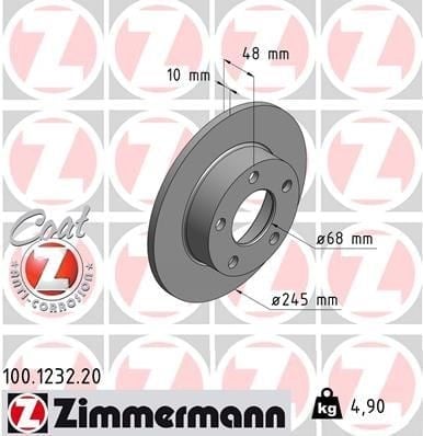 ZIMMERMANN 100123220 Fren Diski 8D0615601A uygun fiyat hızlı kargo