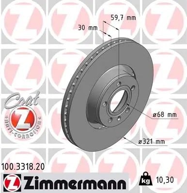 ZIMMERMANN 100331820 Fren Diski 4F0615301E uygun fiyat hızlı kargo