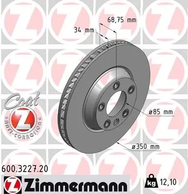 ZIMMERMANN 600322720 Fren Diski 7L8615302 uygun fiyat hızlı kargo