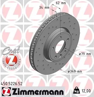 ZIMMERMANN 450522652 Fren Diski LR081594 uygun fiyat hızlı kargo
