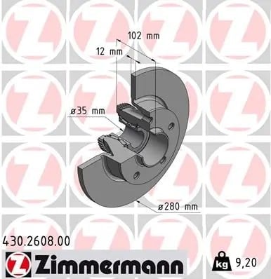 ZIMMERMANN 430 2608 00 Fren Diski 4408276 uygun fiyat hızlı kargo