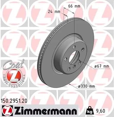 ZIMMERMANN 150 2951 20 Fren Diski 34106865722 uygun fiyat hızlı kargo