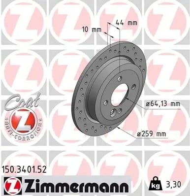 ZIMMERMANN 150 3401 52 Fren Diski 34216774987 uygun fiyat hızlı kargo