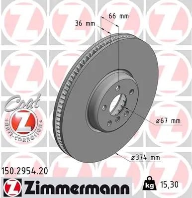 ZIMMERMANN 150 2954 20 Fren Diski 34106880077 uygun fiyat hızlı kargo