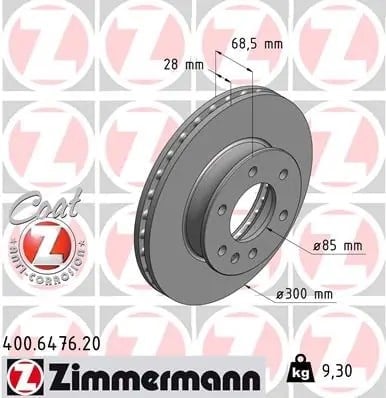 ZIMMERMANN 400 6476 20 Fren Diski 2E0615301 uygun fiyat hızlı kargo