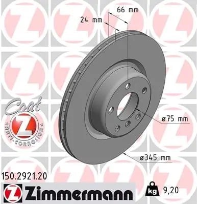ZIMMERMANN 150 2921 20 Fren Diski 34206797605 uygun fiyat hızlı kargo