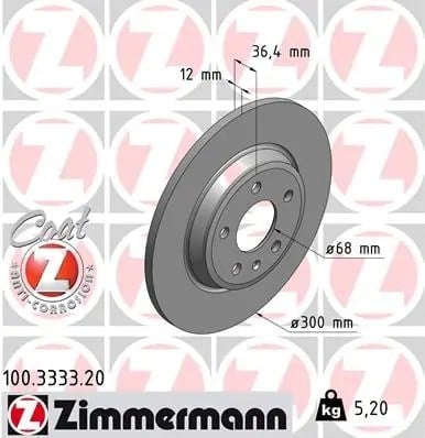 ZIMMERMANN 100333320 Fren Diski 8K0615601B uygun fiyat hızlı kargo