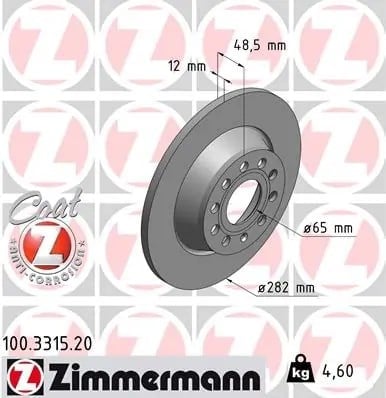 ZIMMERMANN 100331520 Fren Diski 1K0615601M uygun fiyat hızlı kargo