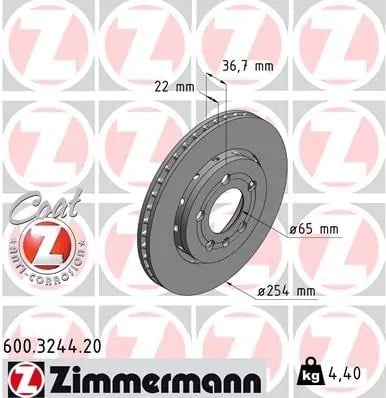 ZIMMERMANN 600 3244 20 Fren Diski 6R0615601A uygun fiyat hızlı kargo