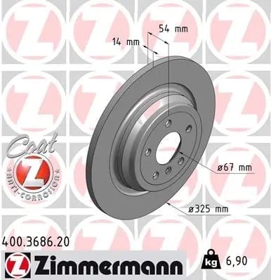 ZIMMERMANN 400 3686 20 Fren Diski 1664230012 uygun fiyat hızlı kargo