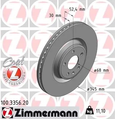 ZIMMERMANN 100 3356 20 Fren Diski 4G0615301 uygun fiyat hızlı kargo
