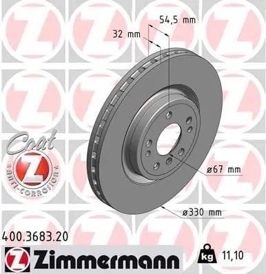 ZIMMERMANN 400 3683 20 Fren Diski 1664210612 uygun fiyat hızlı kargo