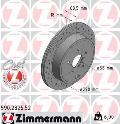 ZIMMERMANN 590 2826 52 Fren Diski 26700 AJ010 uygun fiyat hızlı kargo