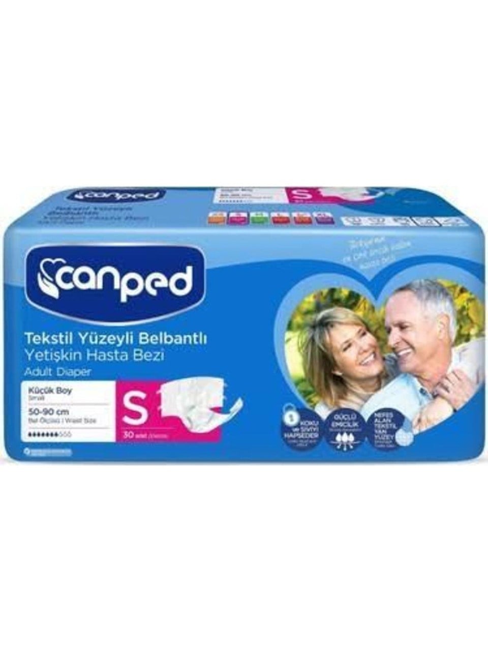 Canped Belbantlı Tekstil Hasta Bezi S 30'lu