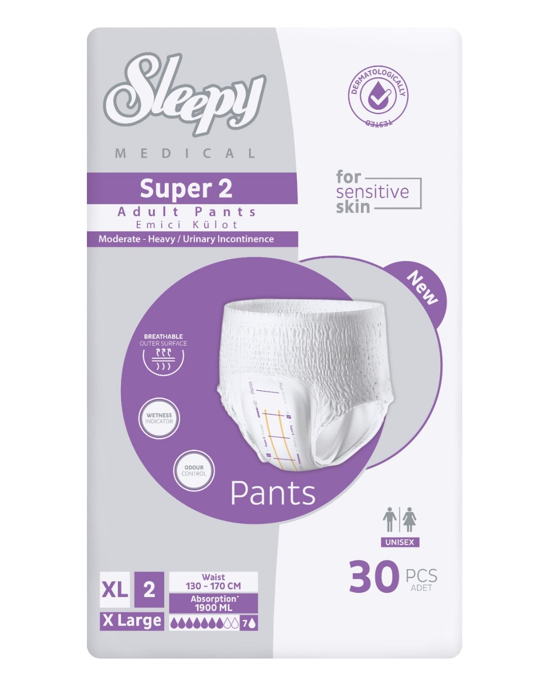 Sleepy Hasta Bezi Süper 2 Külot 30'lu XL