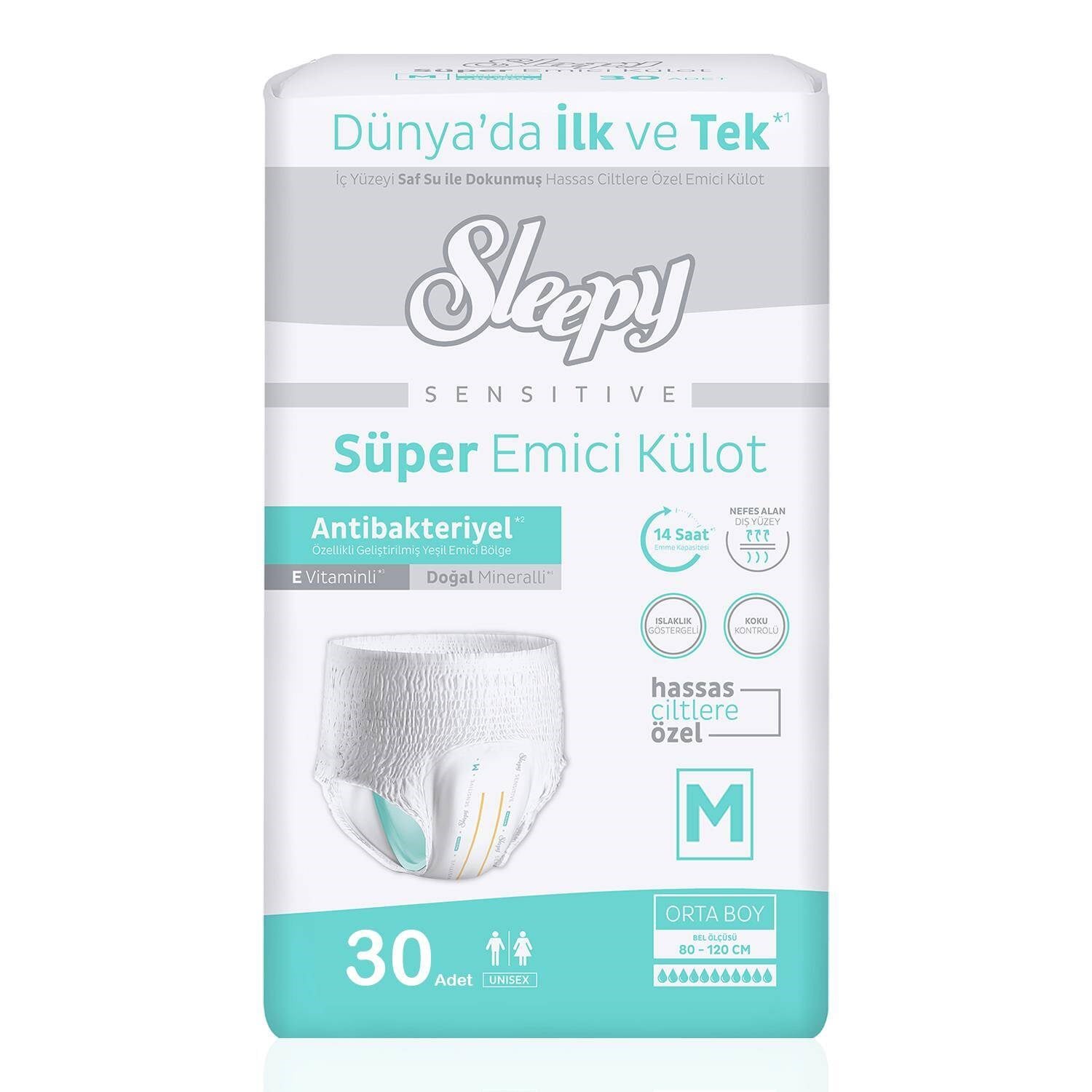 Sleepy Hasta Bezi Süper Külot 30'lu M