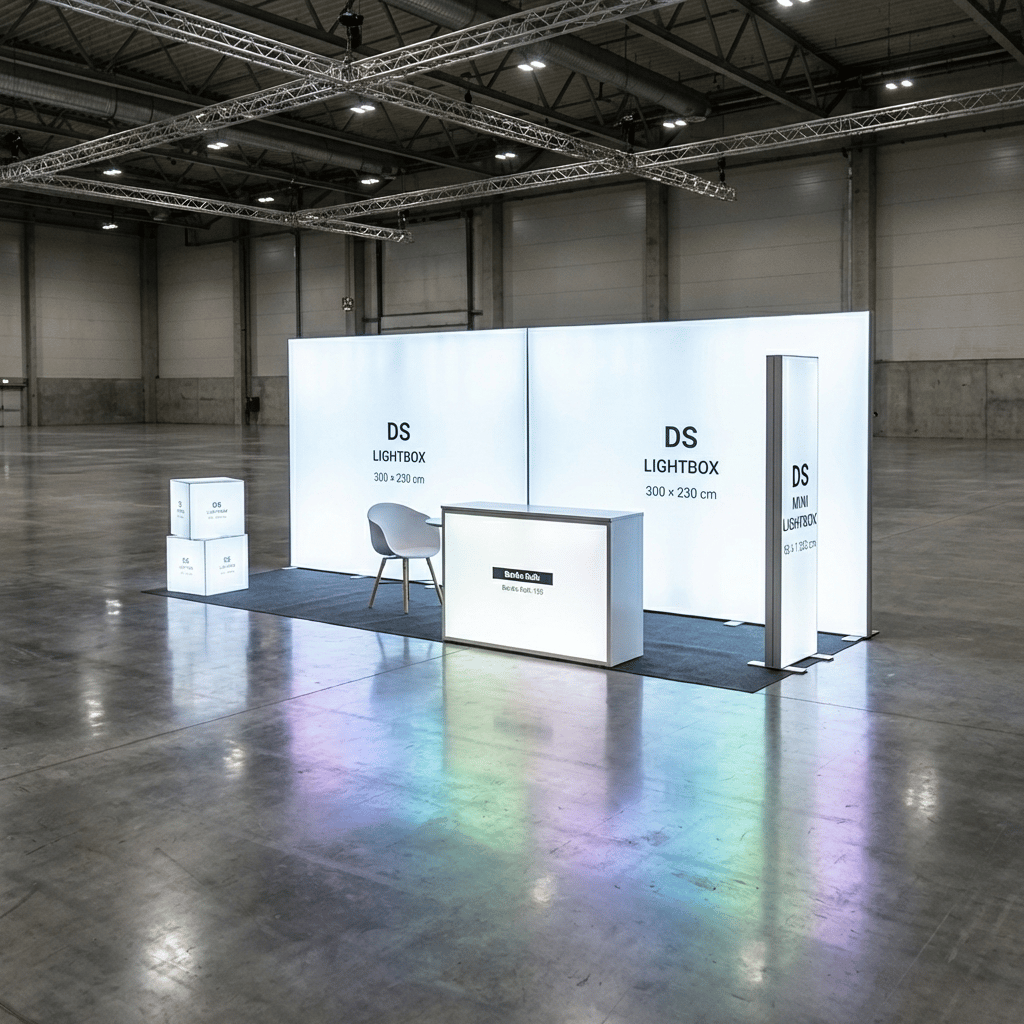 12 m² (600×200 cm)  DS Modüler Lightbox kongre  Standı  - set 23