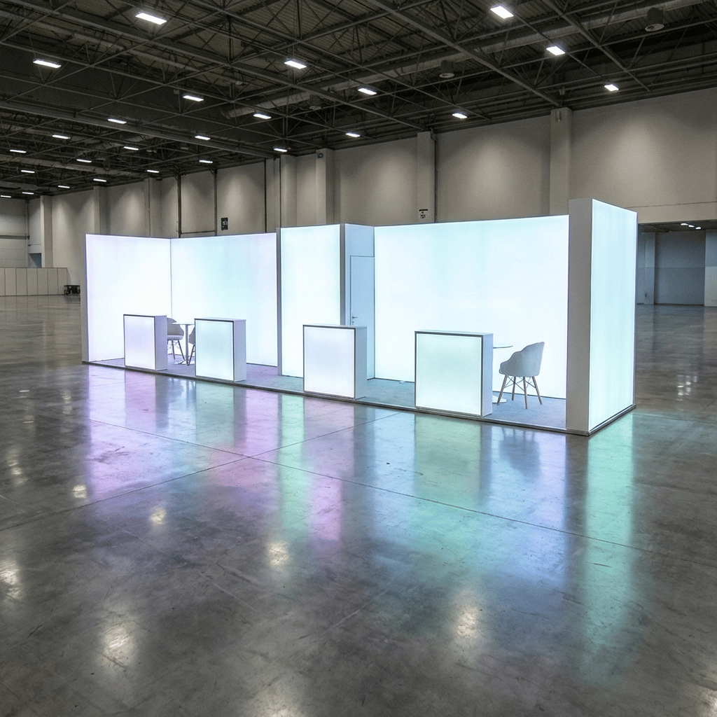 20 m² 3 Cephe Kapalı T3 Modüler fuar Standı  – Set 49