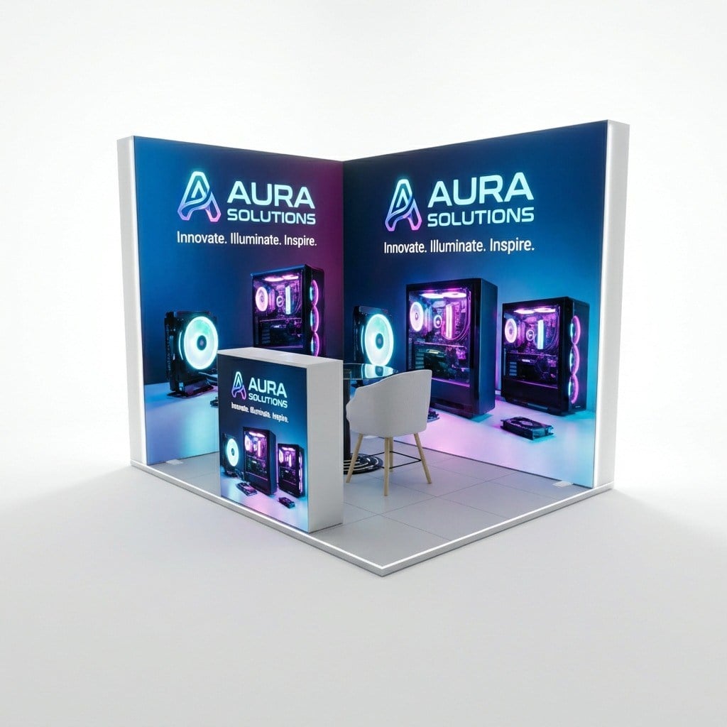 6 m² 2 Cephe Kapalı T3 Modüler Stand