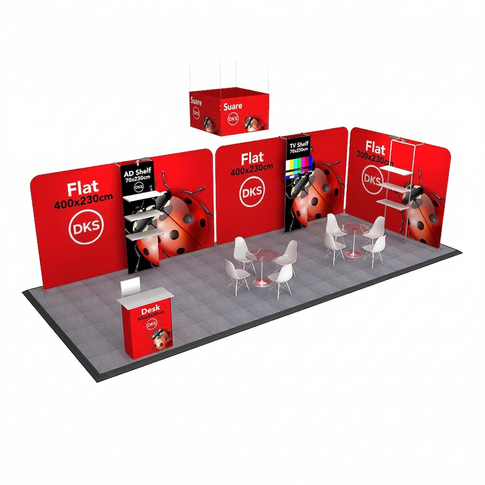 DKS 8x3 (24m2) Modüler Fuar Standı 