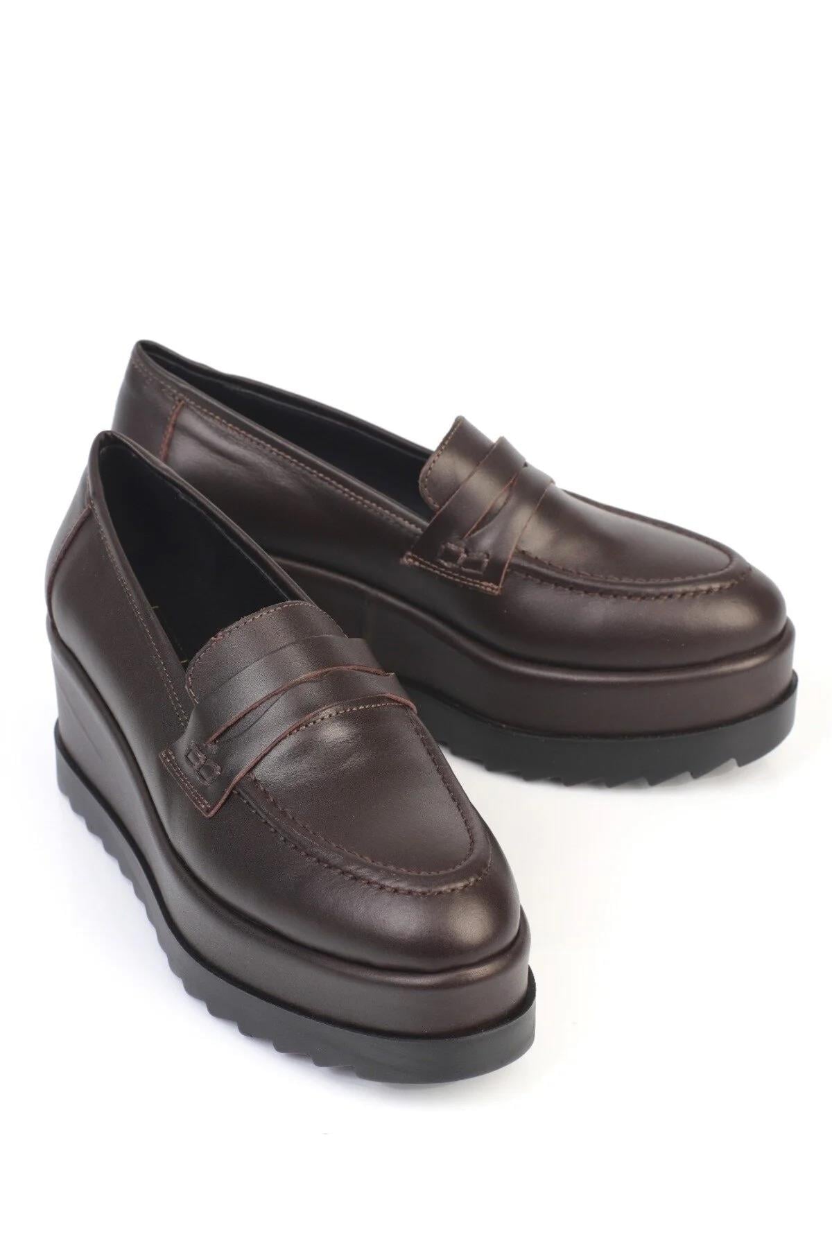 Karvenshoes Haki̇ki̇ Deri̇ Loafer Ayakkabi 0001