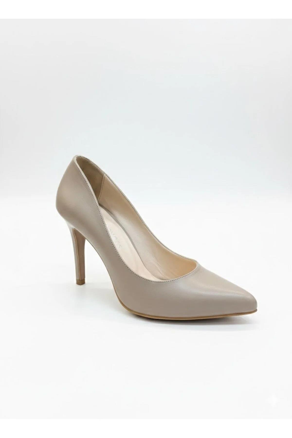 Karvenshoes Haki̇ki̇ Vi̇zon Deri̇ Stiletto 1352