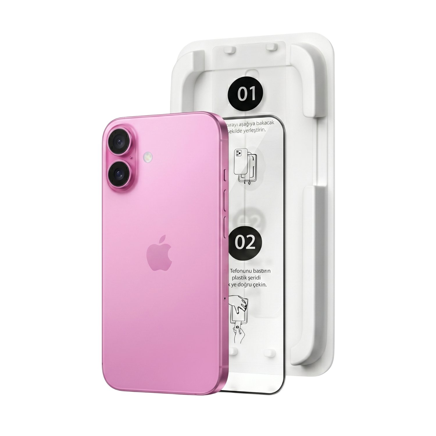 Fulltech MagicBox iPhone 16 / 15 Premium Tempered Glass Aparatlı Ekran Koruyucu - Clear