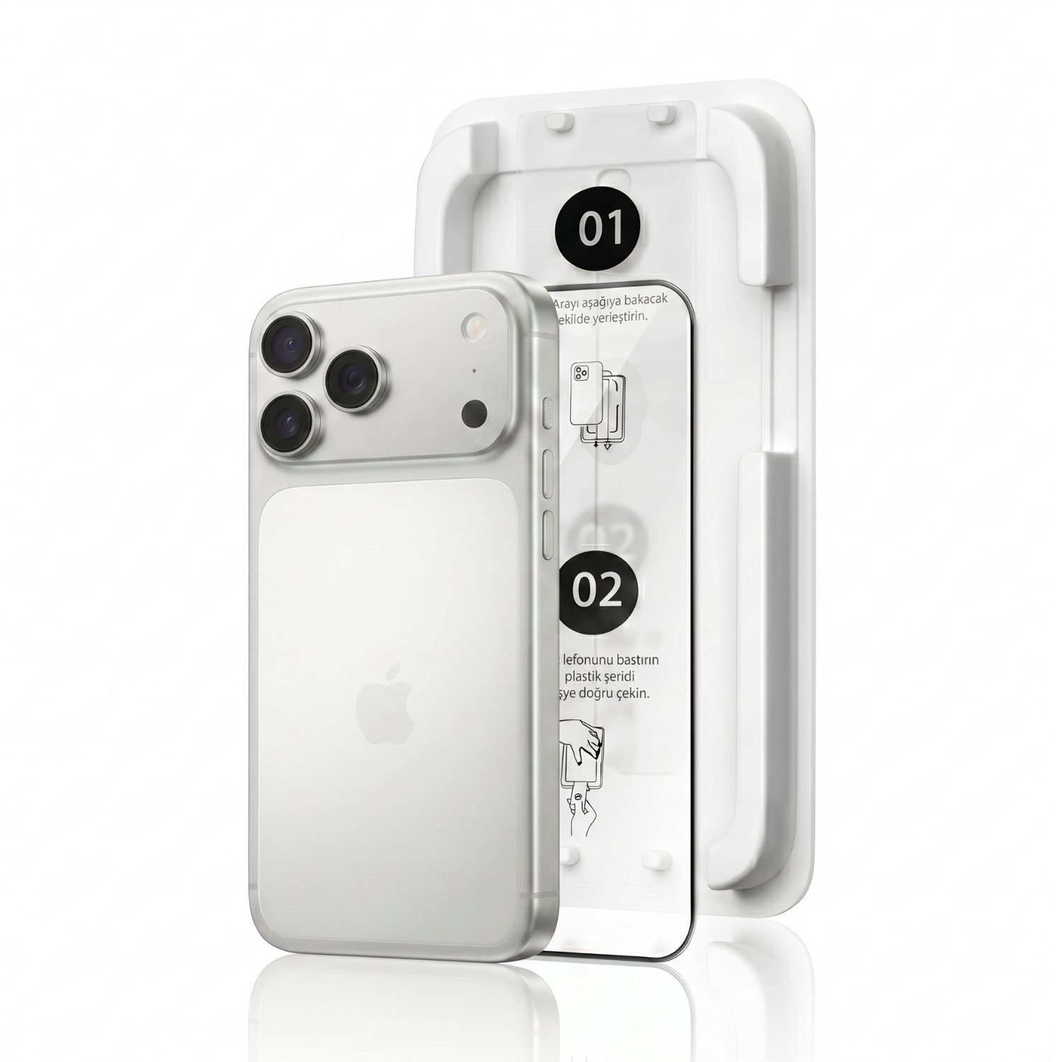 Fulltech MagicBox iPhone 17 Pro Premium Tempered Glass Aparatlı Ekran Koruyucu - Clear