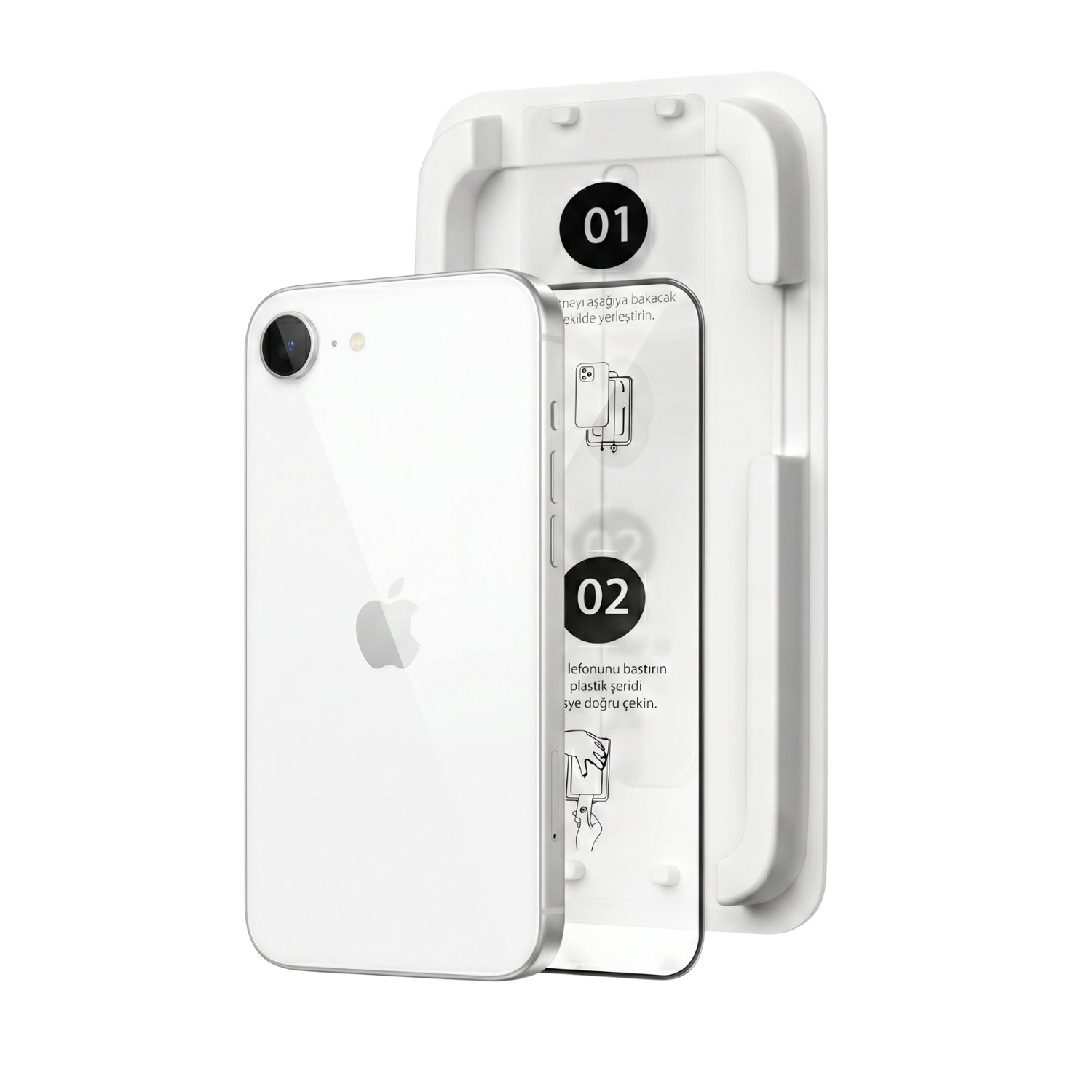 Fulltech MagicBox iPhone 17e Premium Tempered Glass Aparatlı Ekran Koruyucu - Clear
