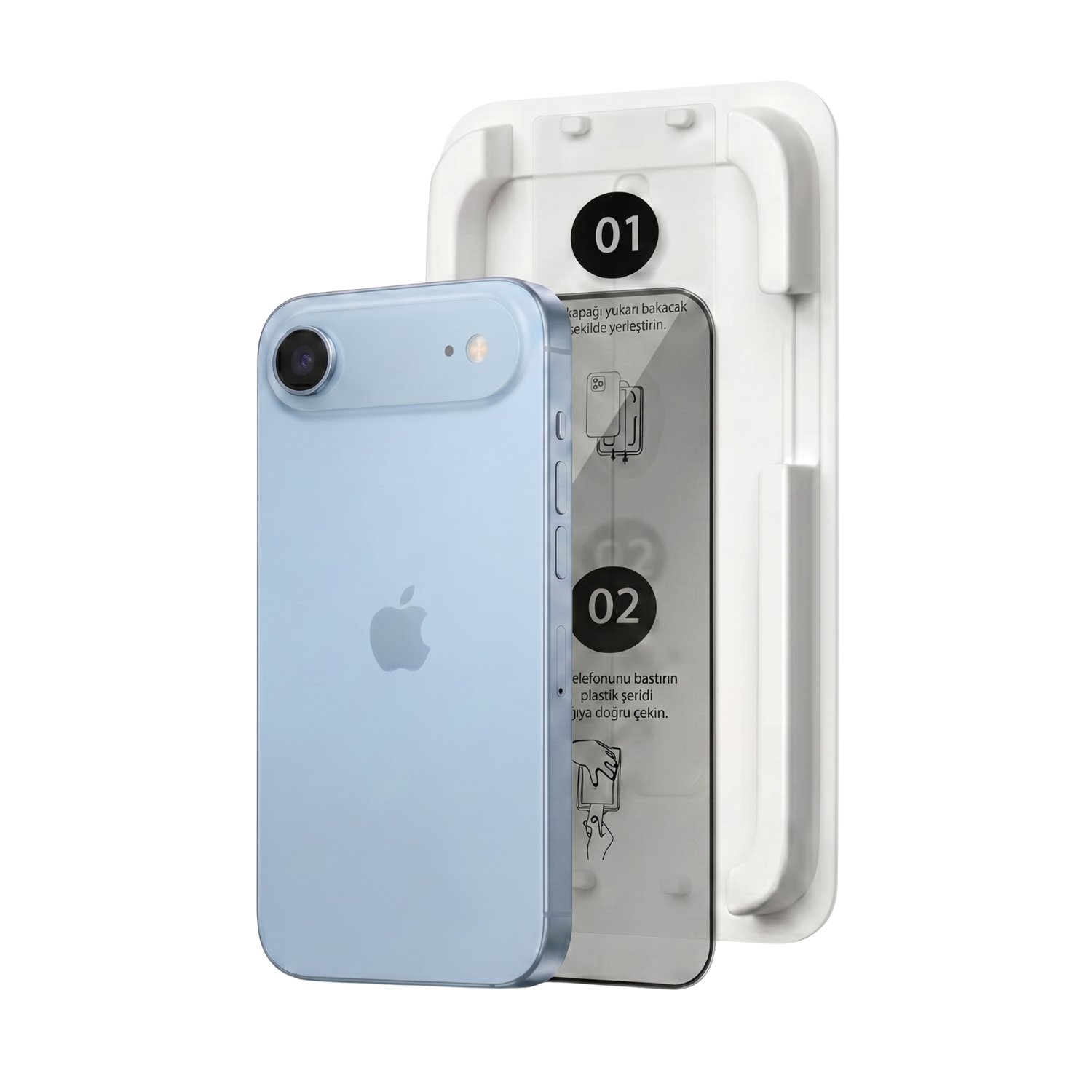 Fulltech MagicBox iPhone Air Premium Tempered Glass Aparatlı Ekran Koruyucu - Privacy