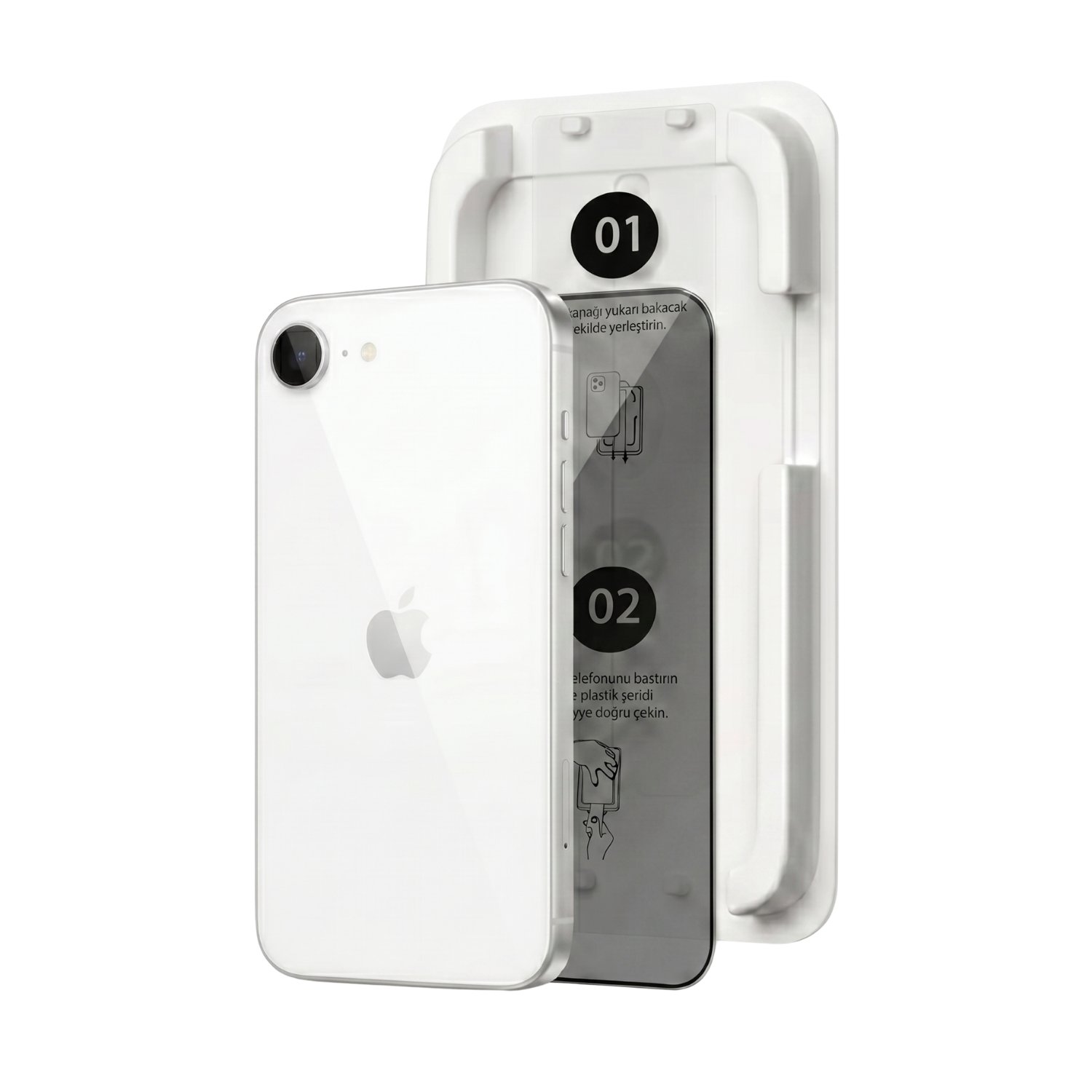 Fulltech MagicBox iPhone17e/16e/14/13Pro/13 Premium Tempered Glass Aparatlı Ekran Koruyucu - Privacy