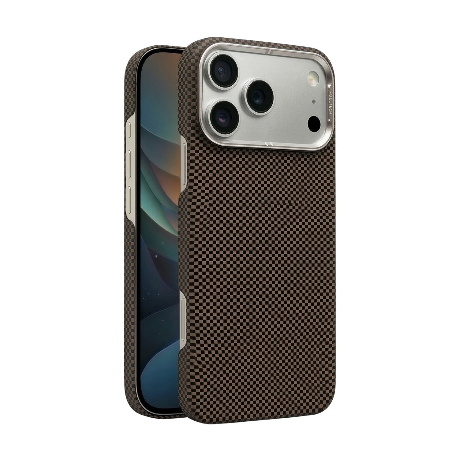 Fulltech PC1 iPhone 17 Pro Max Magsafe Karbon Tasarım Kılıf - Desert Brown